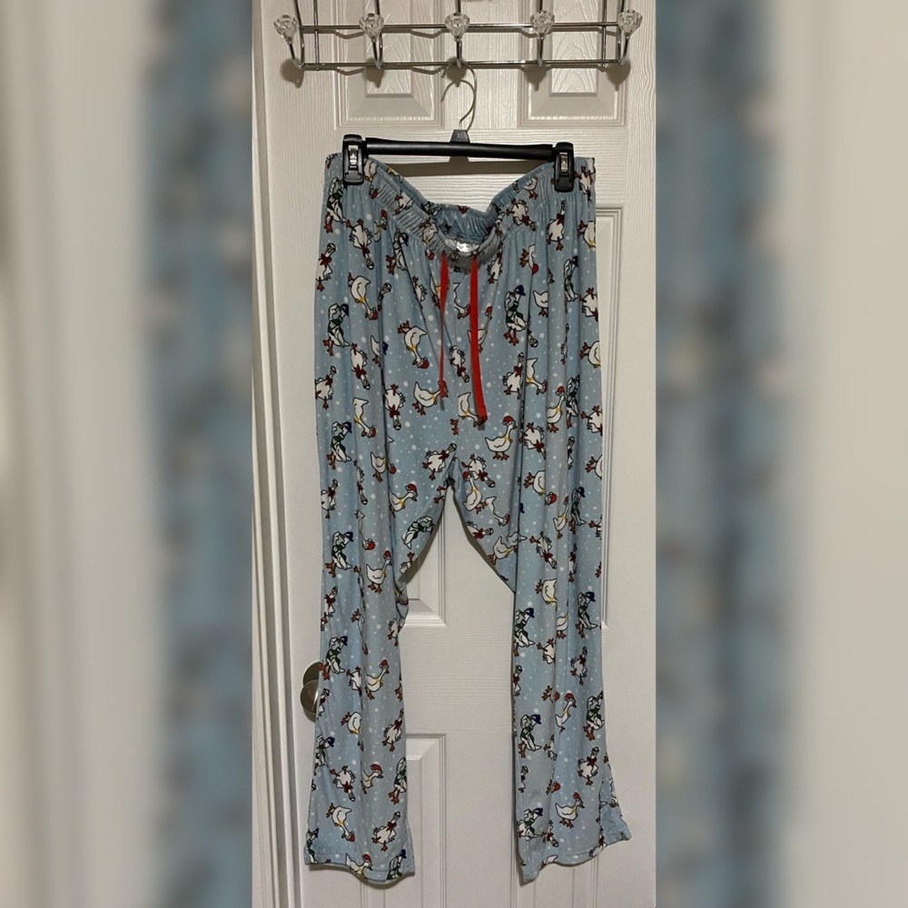 Christmas Cartoon Geese Pajama Pants